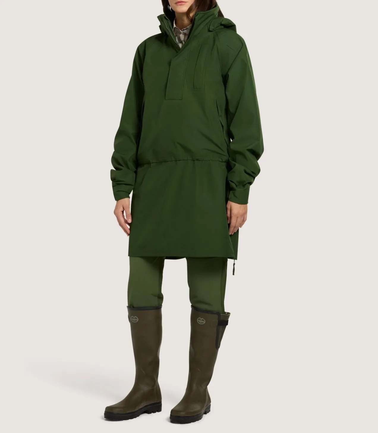 Unisex Technical Atholl Smock In Rifle Green