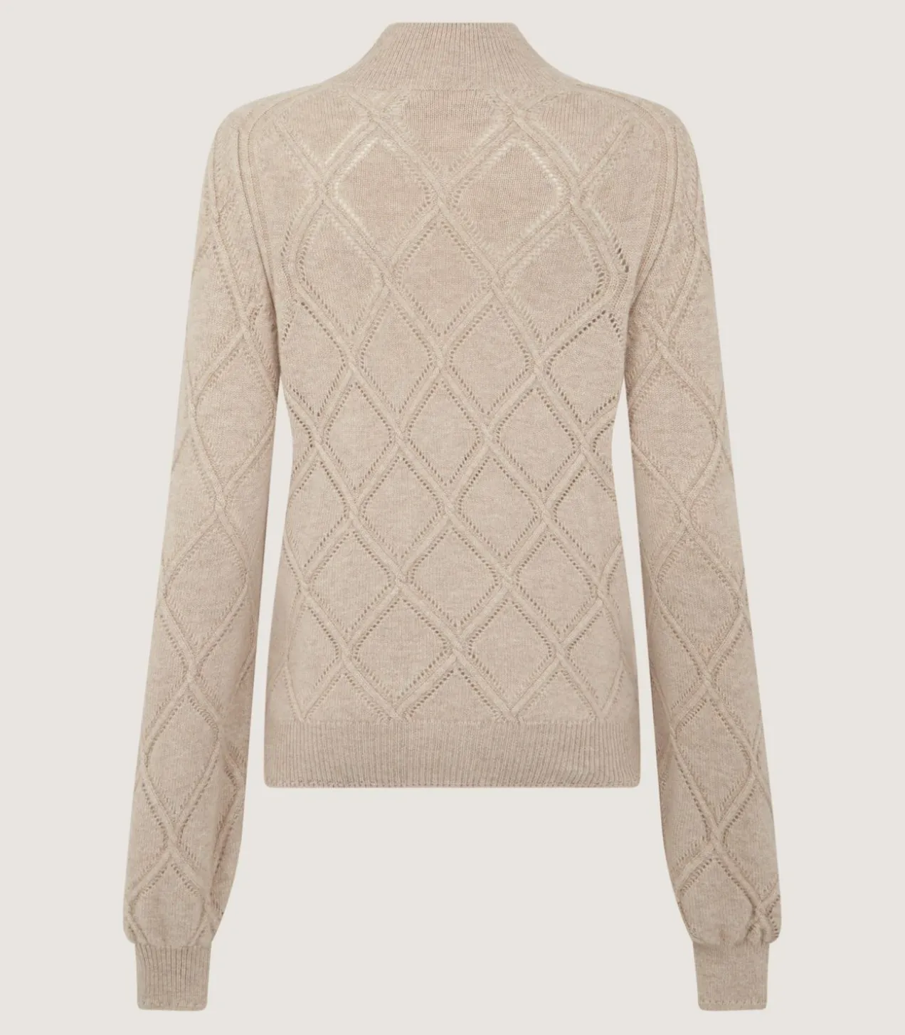 Women'S Cashmere Cable Sweater In Oatmeal