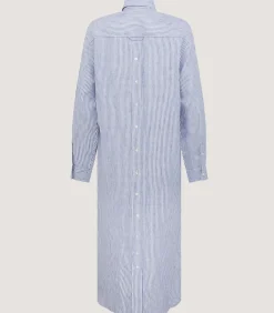 Women'S Linen Oxford Stripe Dress