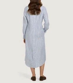 Women'S Linen Oxford Stripe Dress