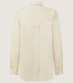 Women'S Linen Relaxed Shirt In Pale Stone
