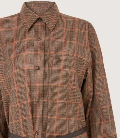 Women'S Merino Country Check Shirt Dress