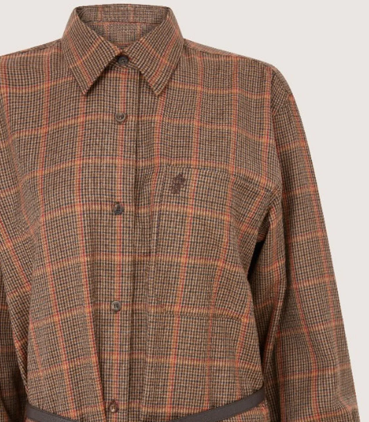 Women'S Merino Country Check Shirt Dress