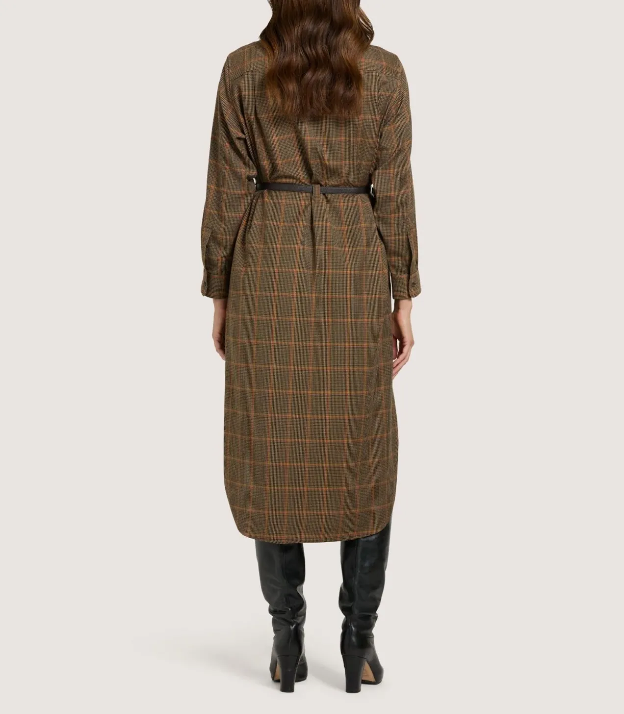 Women'S Merino Country Check Shirt Dress
