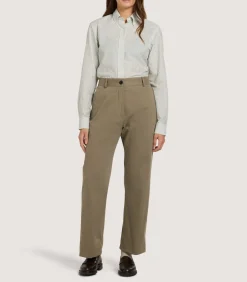 Women'S Sage Cotton Linen Button Down Shirt