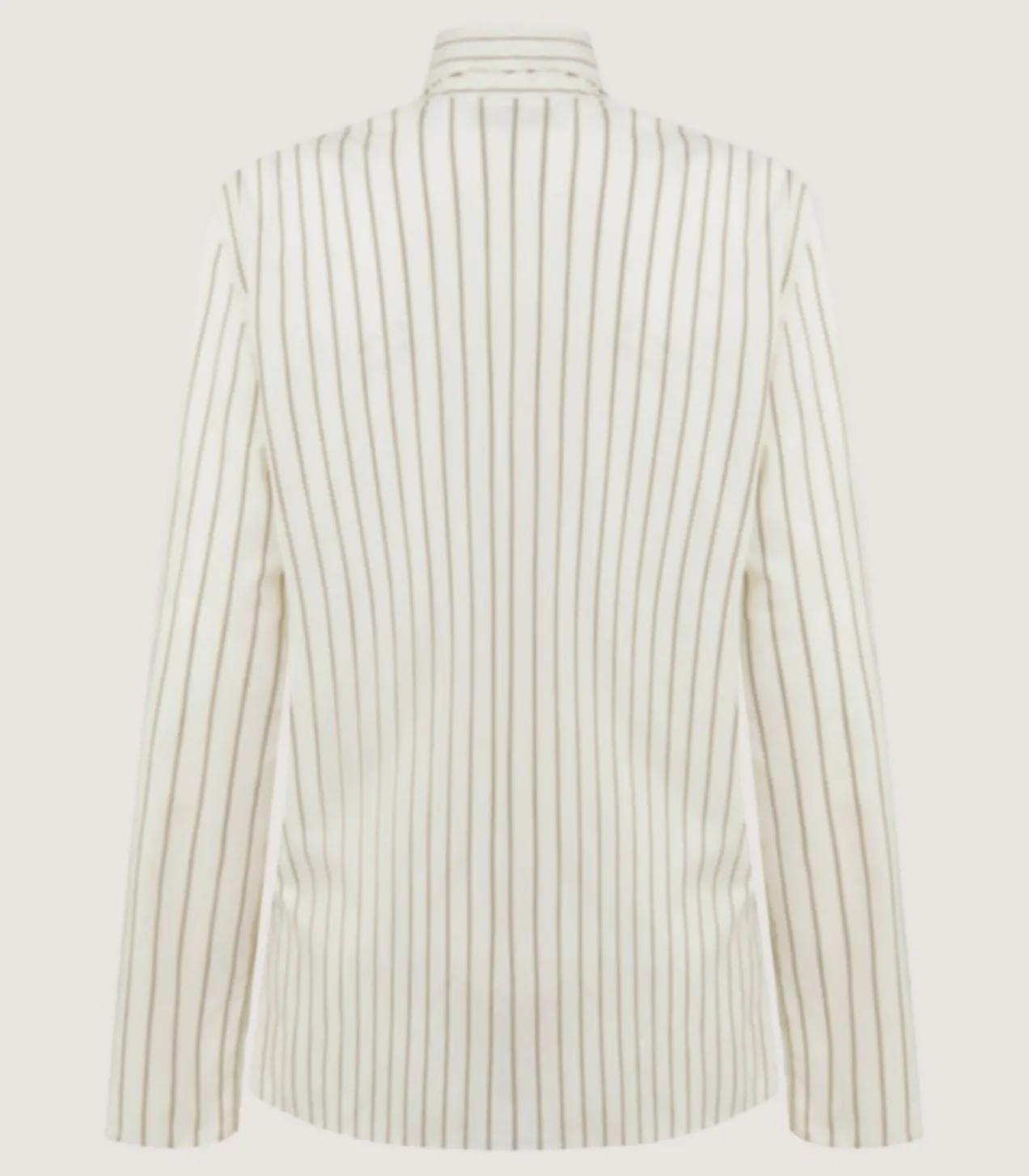 Women'S Scarf Neck Blouse In Pale Stone