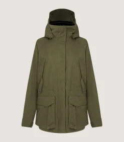 Women'S Technical Lancashire Field Coat In Moss Green