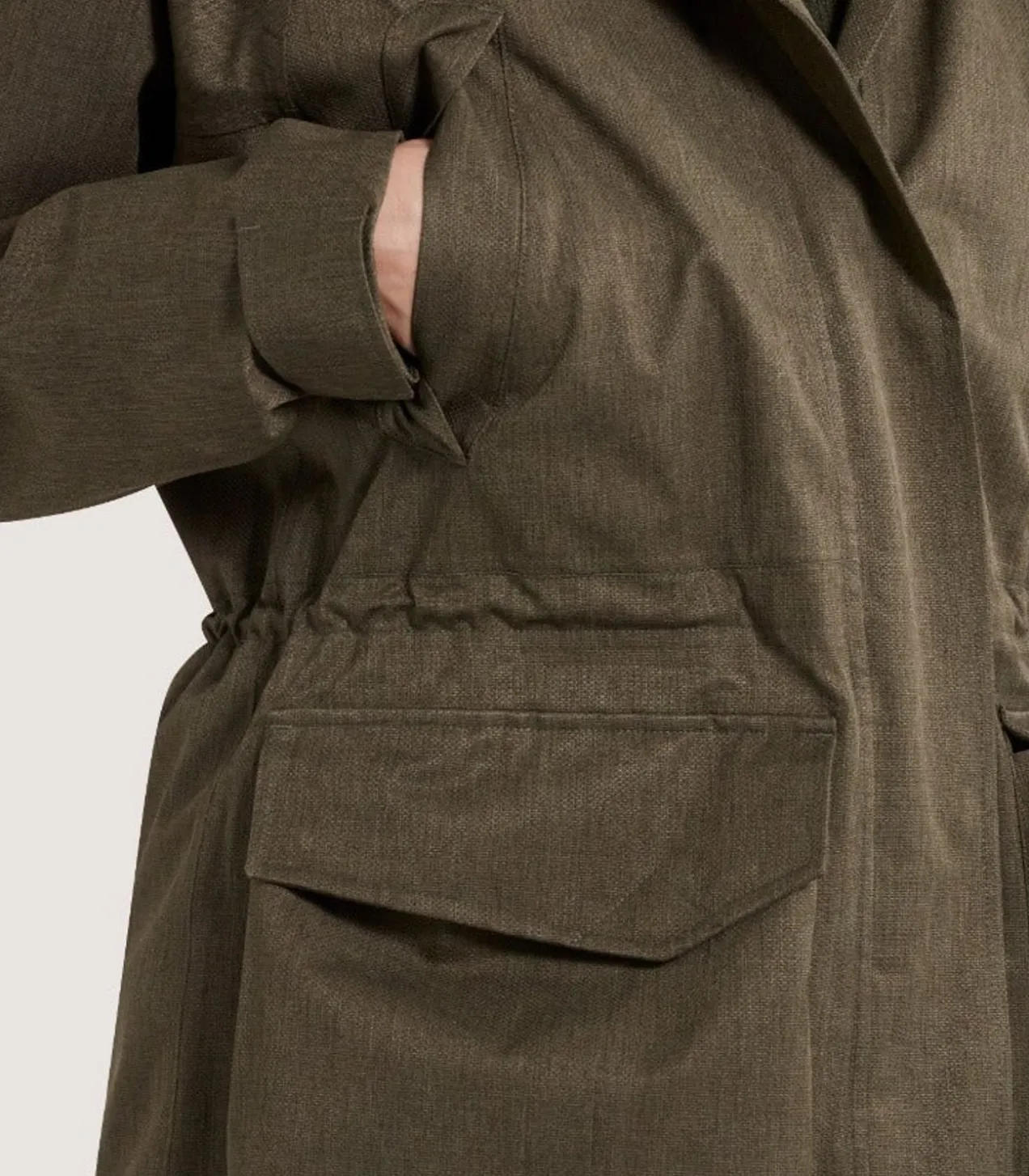Women'S Technical Lancashire Field Coat In Moss Green
