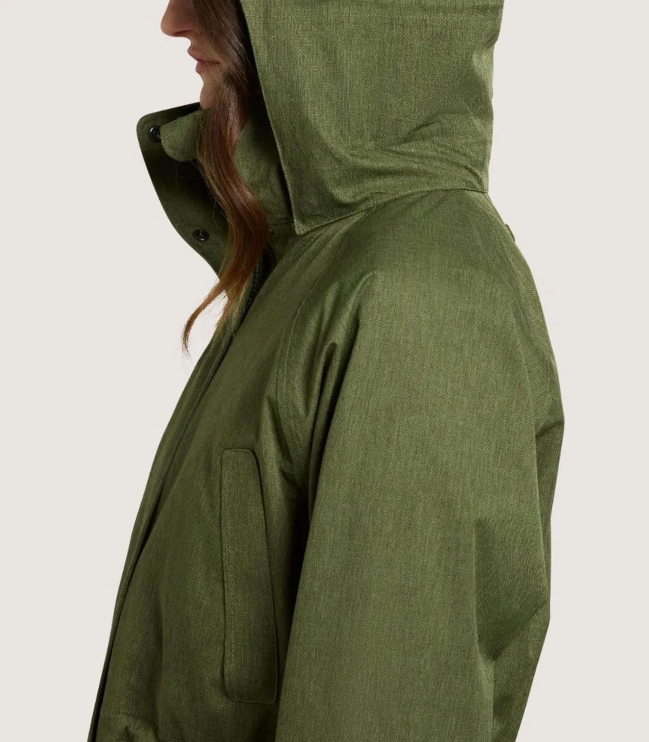 Women'S Technical Lancashire Field Coat In Moss Green
